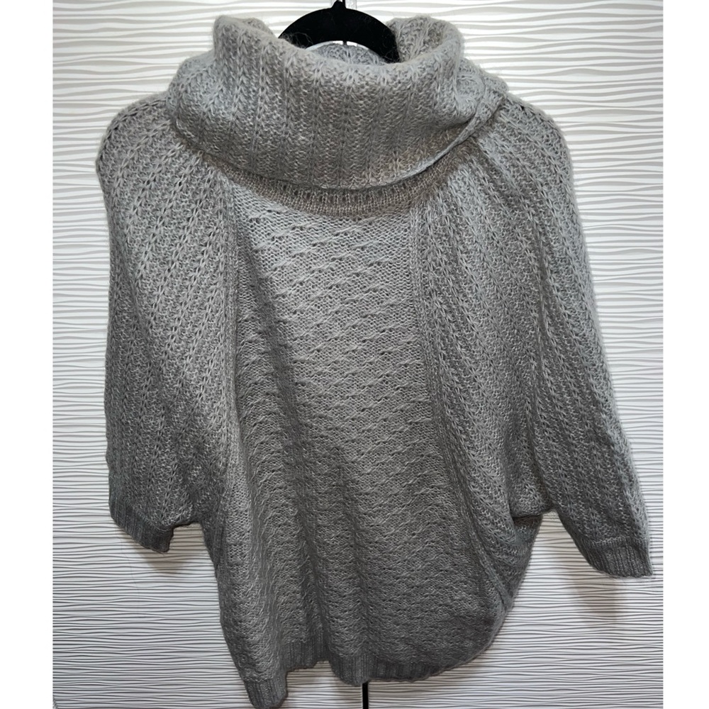 Cowl neck mohair/wool sweater